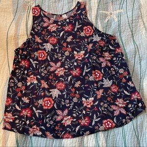 Blue floral Old Navy tank top